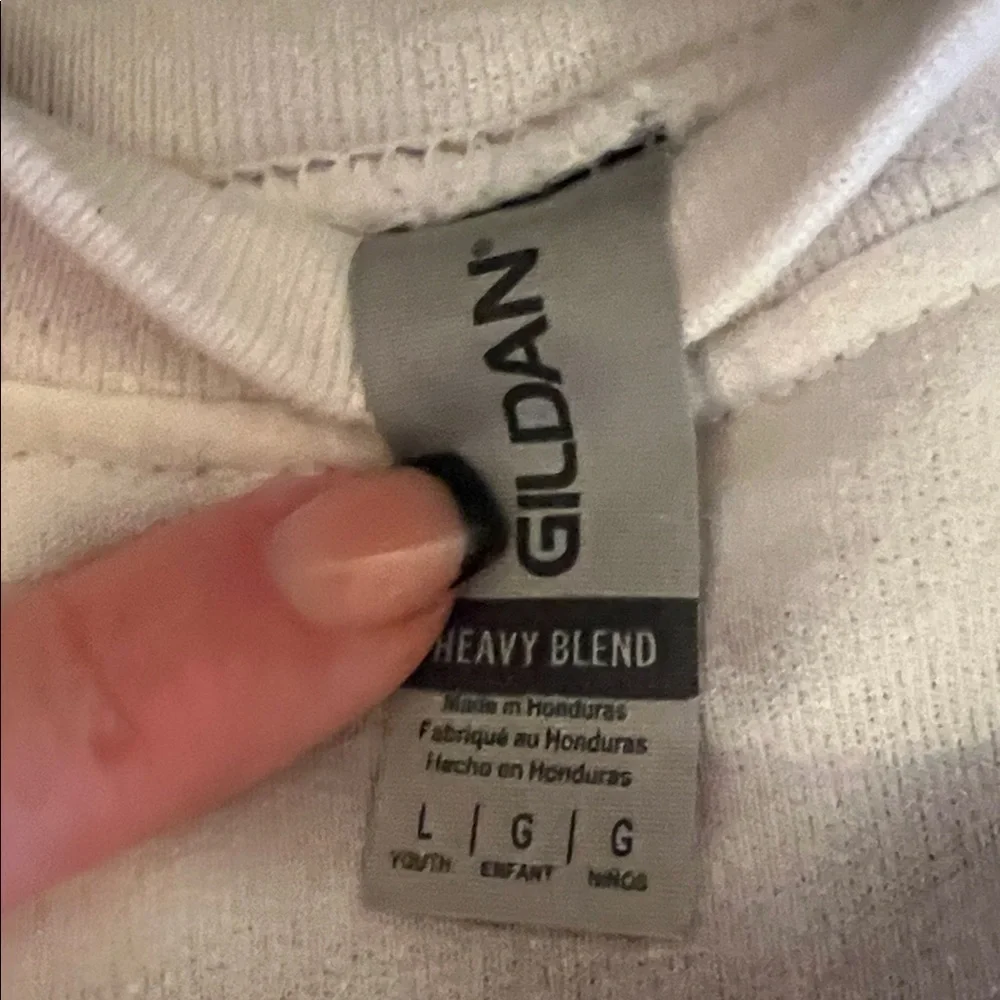 Gildan Heavy Blend White Sweatshirt